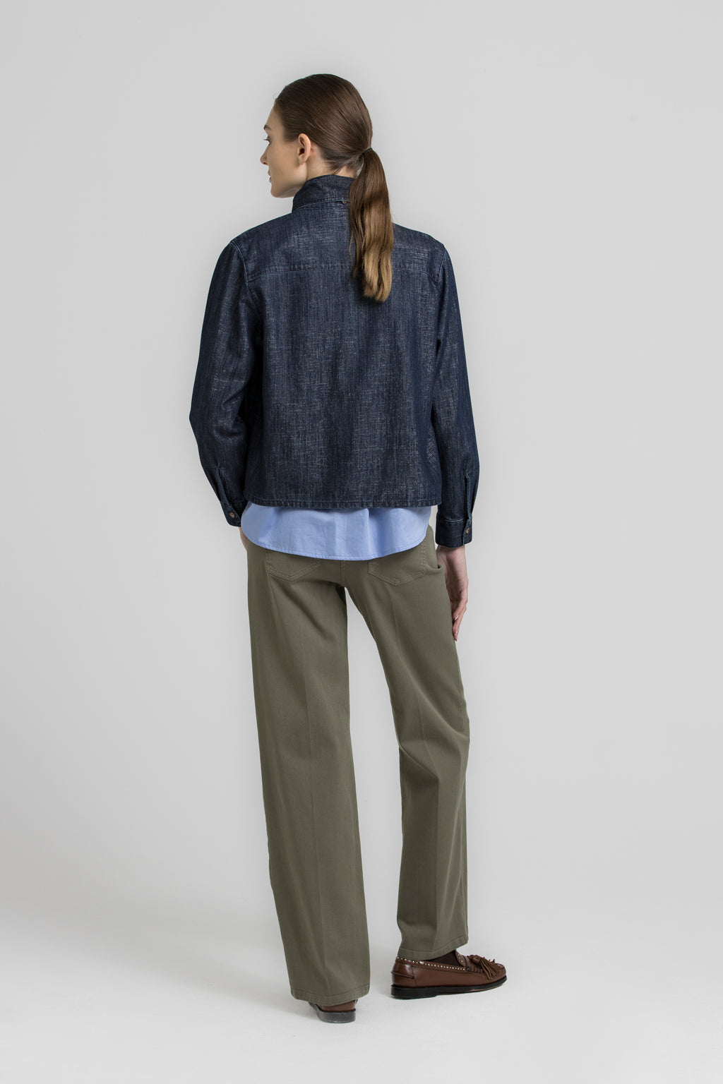 Blouses lange mouw navy Gigue