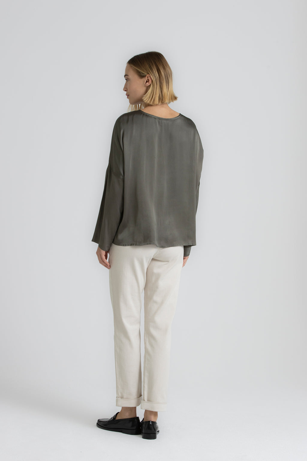 Blouses lange mouw groen Gigue