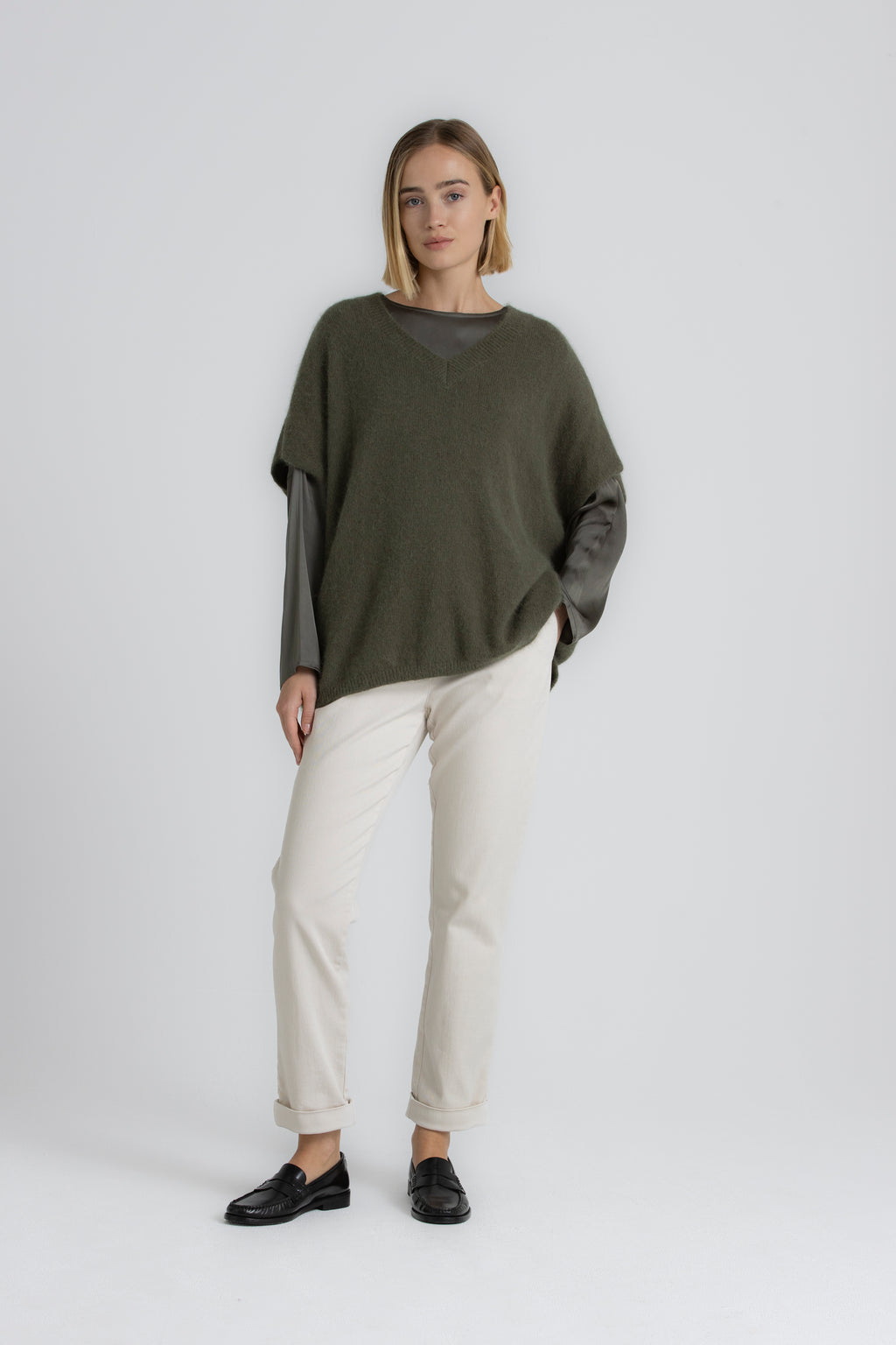 Blouses lange mouw groen Gigue