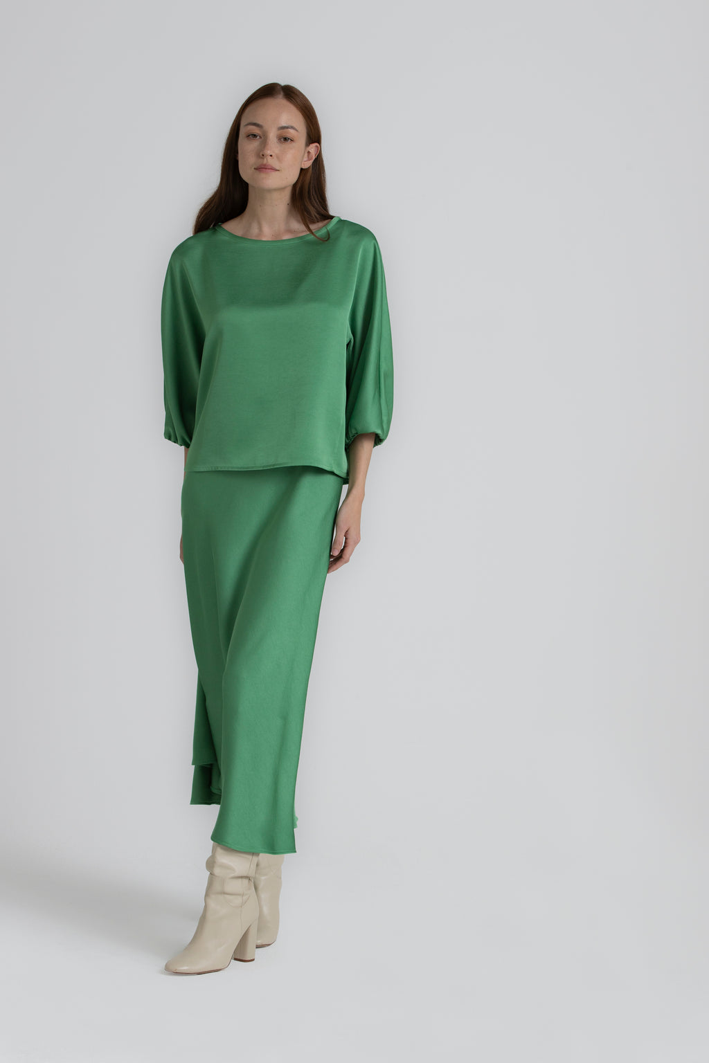 Blouses lange mouw groen Gigue