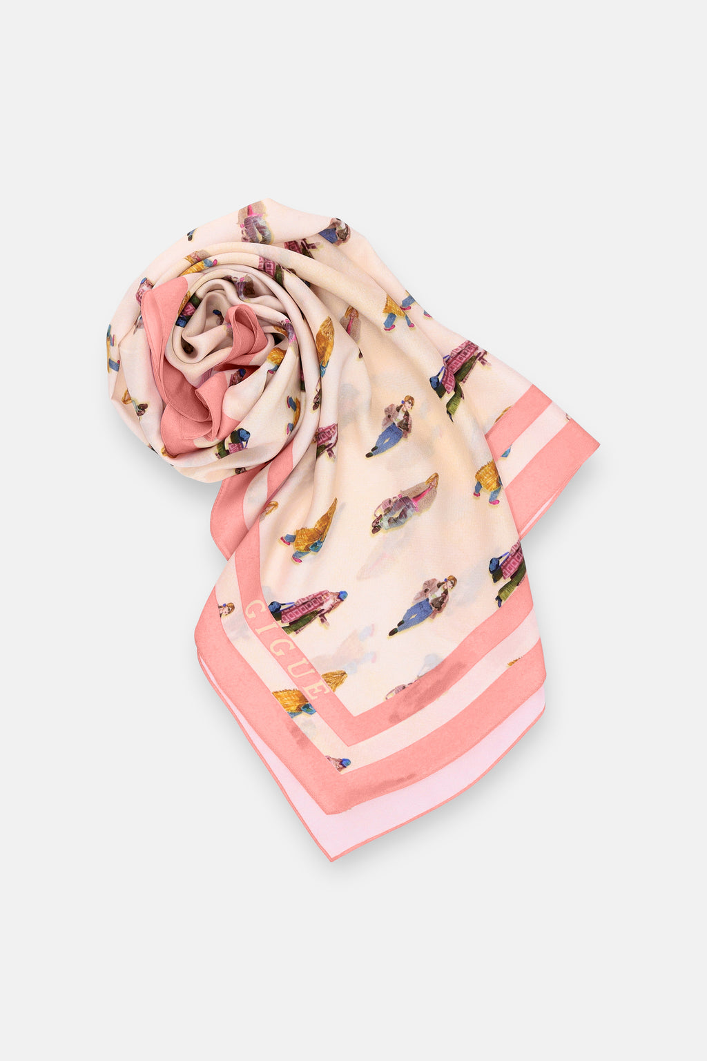 Sjaals roze Gigue