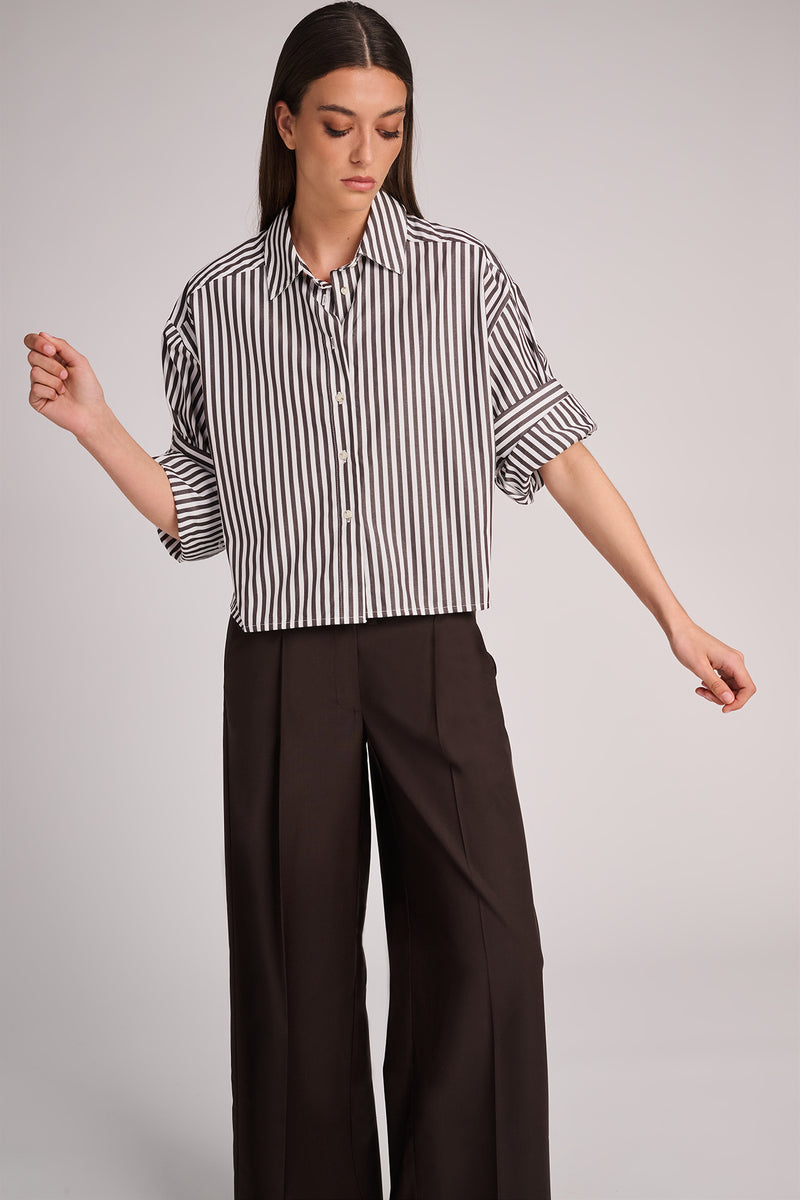 Blouses lange mouw bruin March23