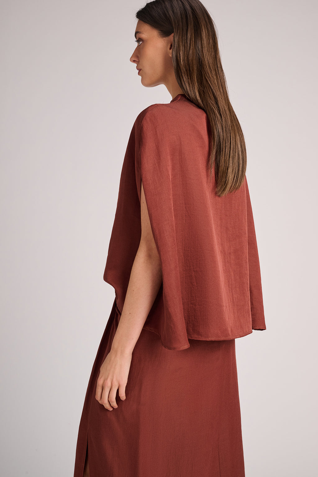 Blouses korte mouw bruin March23