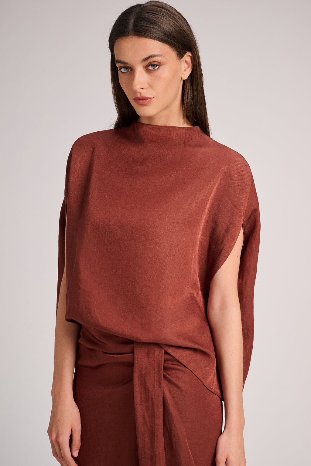 Blouses korte mouw bruin March23