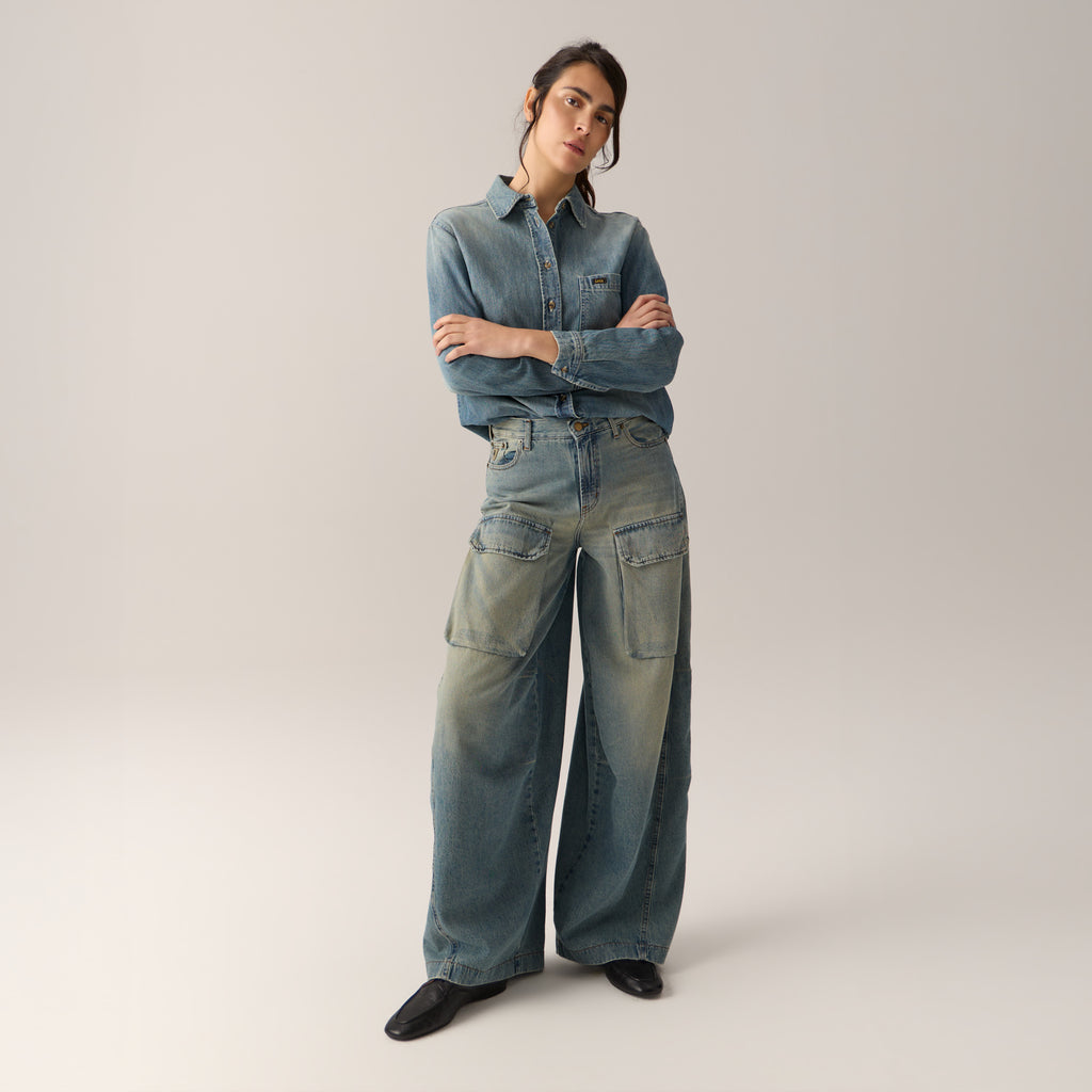 Blouses lange mouw blauw Lois Jeans