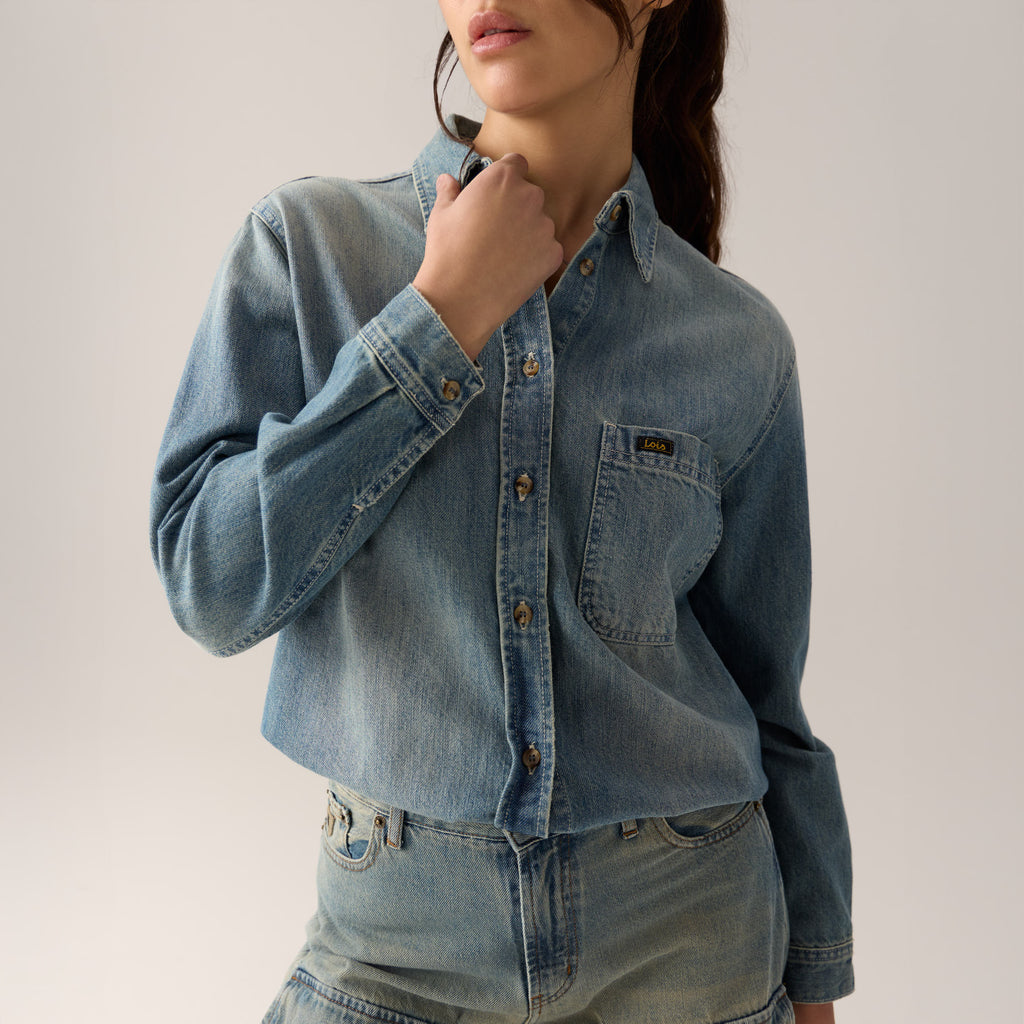 Blouses lange mouw blauw Lois Jeans