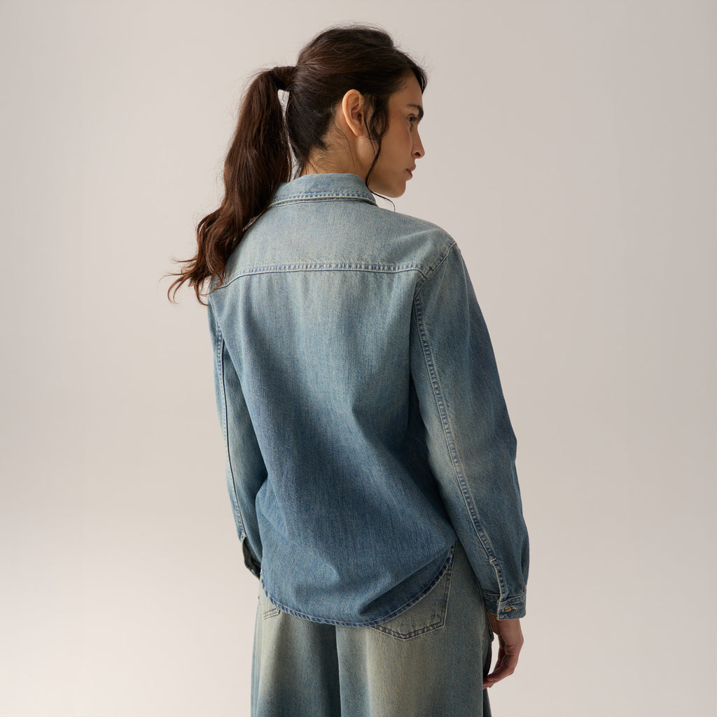 Blouses lange mouw blauw Lois Jeans