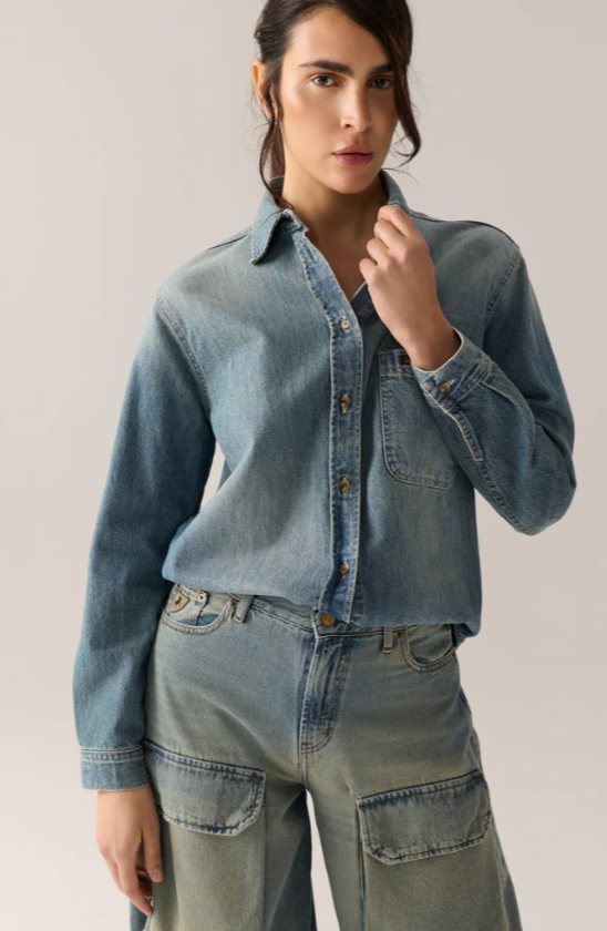 Blouses lange mouw blauw Lois Jeans