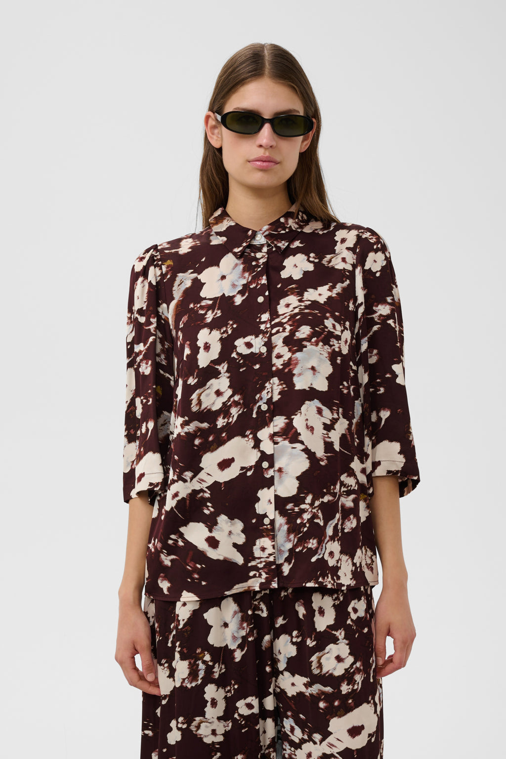 Blouses korte mouw bruin Soaked In Luxury