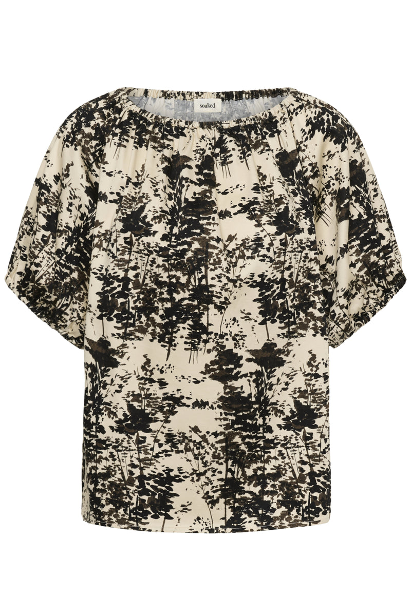 Blouses korte mouw beige Soaked In Luxury
