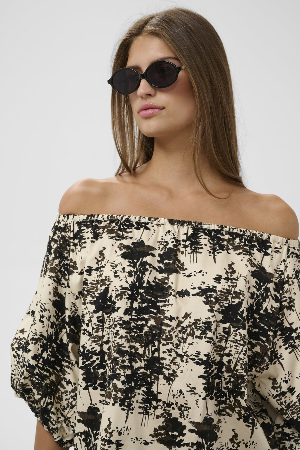 Blouses korte mouw beige Soaked In Luxury