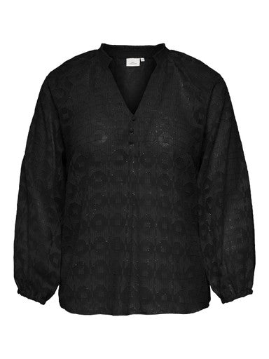 Blouses lange mouw zwart ONLY Carmakoma