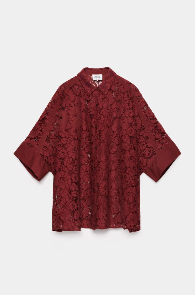 Blouses korte mouw bordeaux CKS
