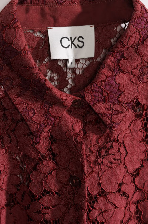 Blouses korte mouw bordeaux CKS