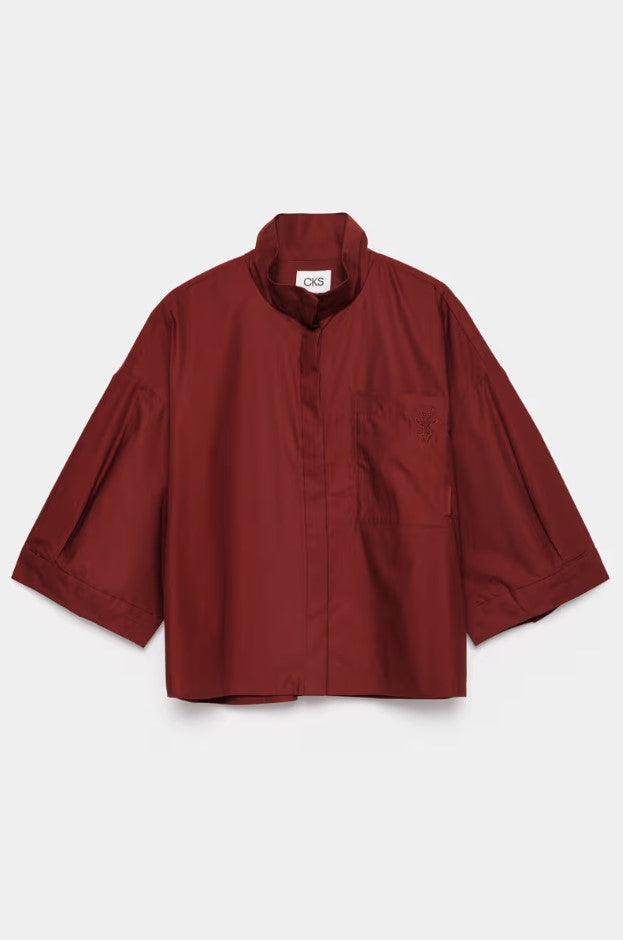 Blouses korte mouw bordeaux CKS