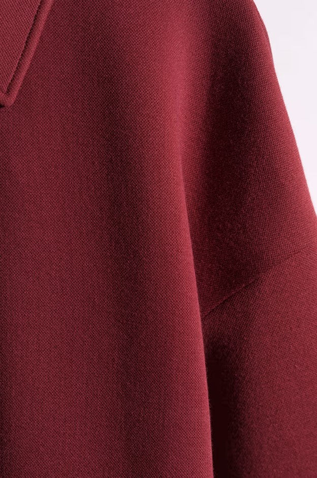 Polo's lange mouw bordeaux CKS