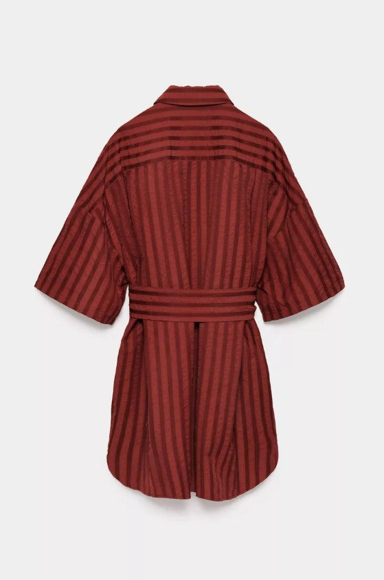 Jurken korte mouw bordeaux CKS