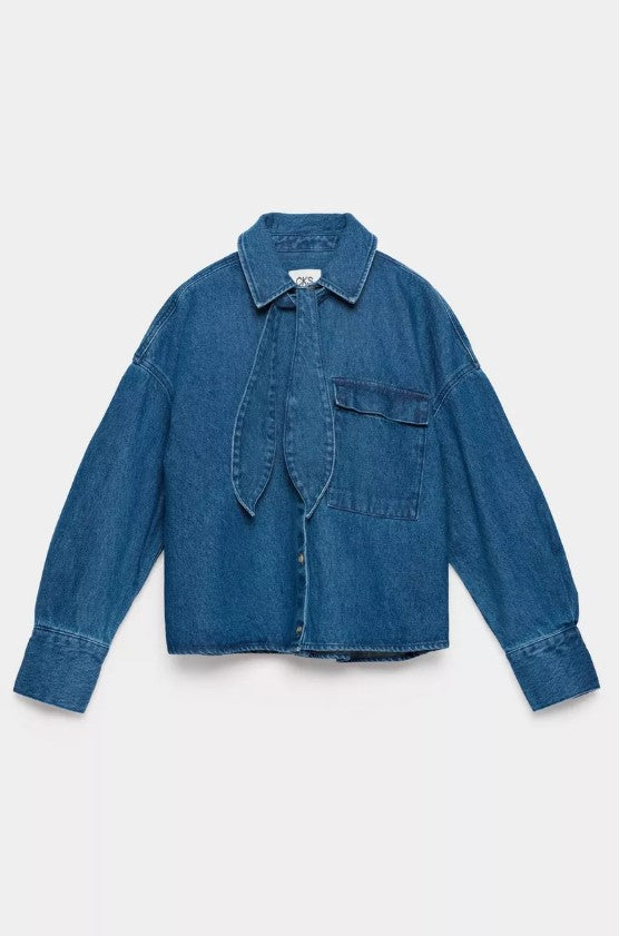 Blouses lange mouw blauw CKS