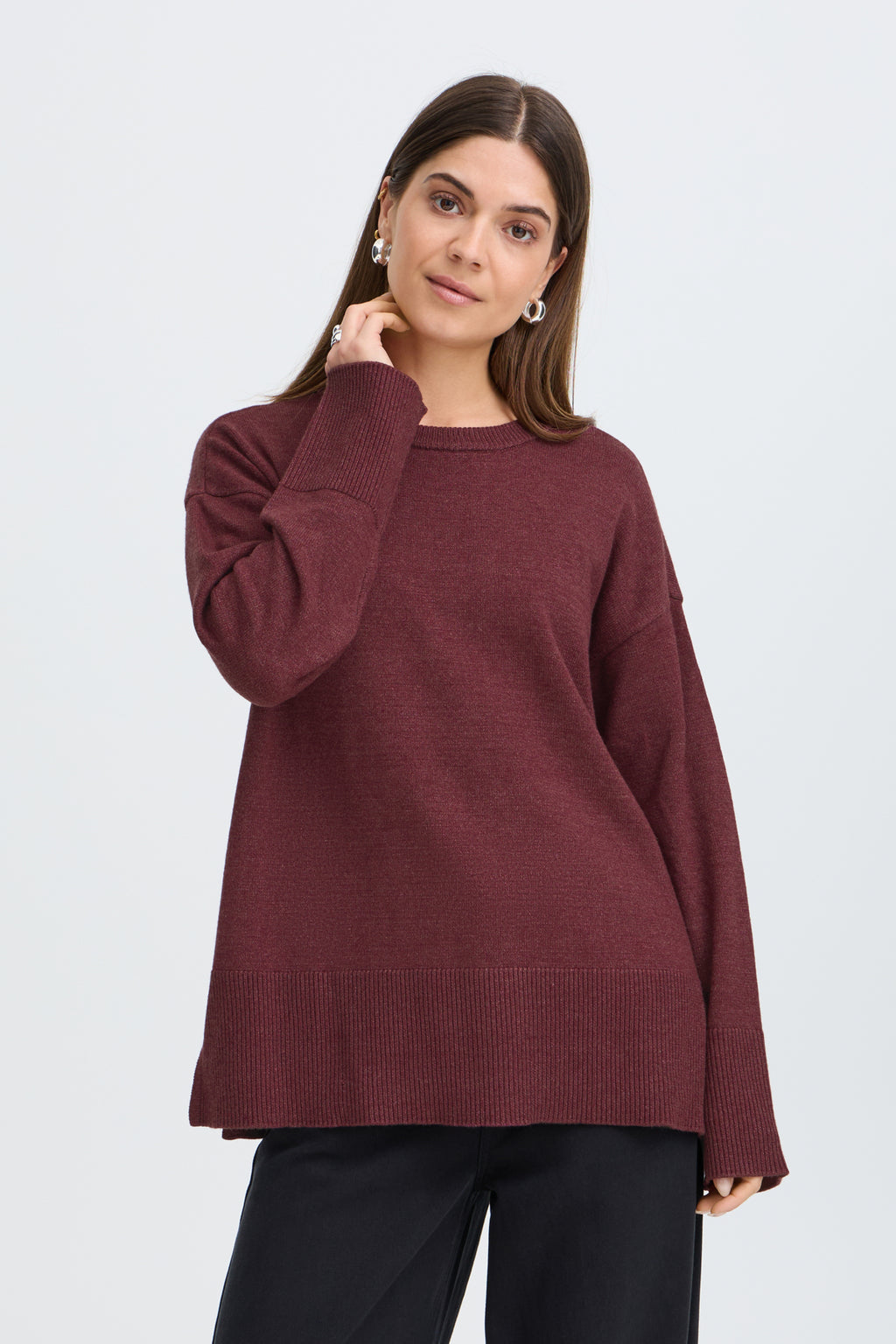 Pulls bordeaux Pulz Jeans
