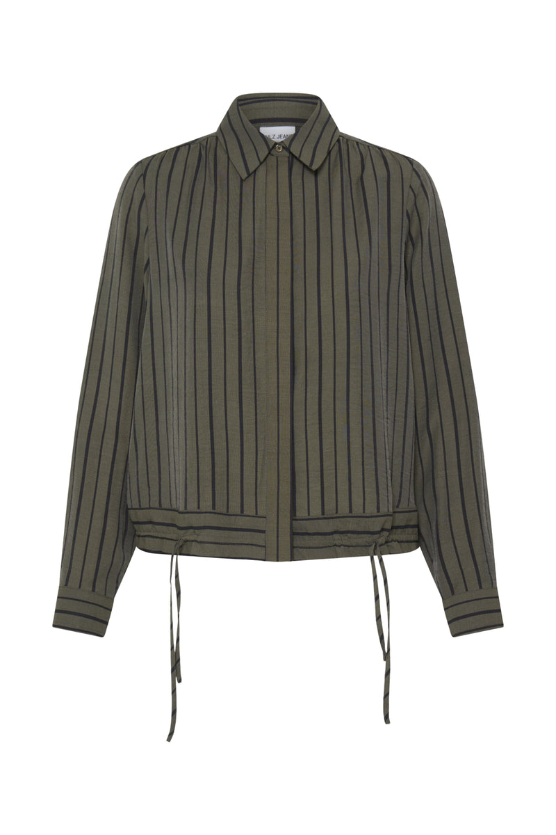 Blouses lange mouw groen Pulz Jeans