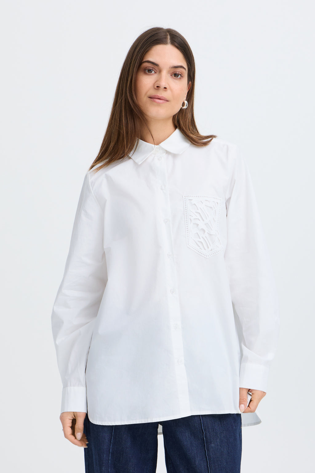 Blouses lange mouw wit Pulz Jeans