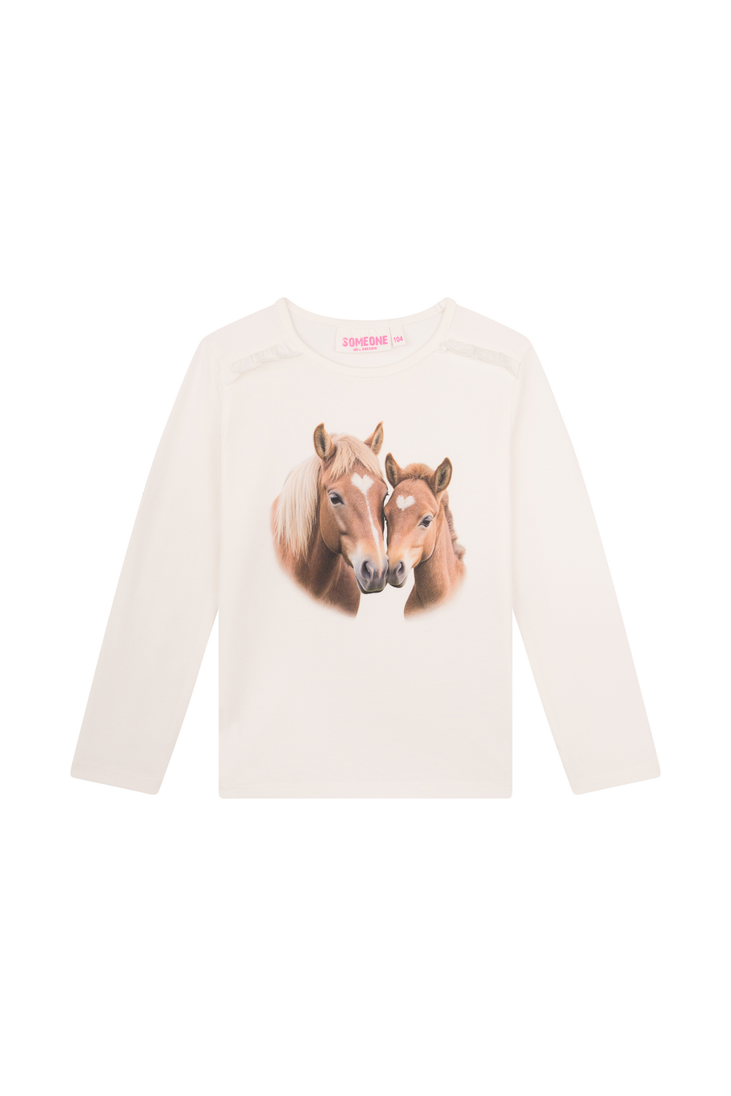 T-shirts lange mouw beige Someone