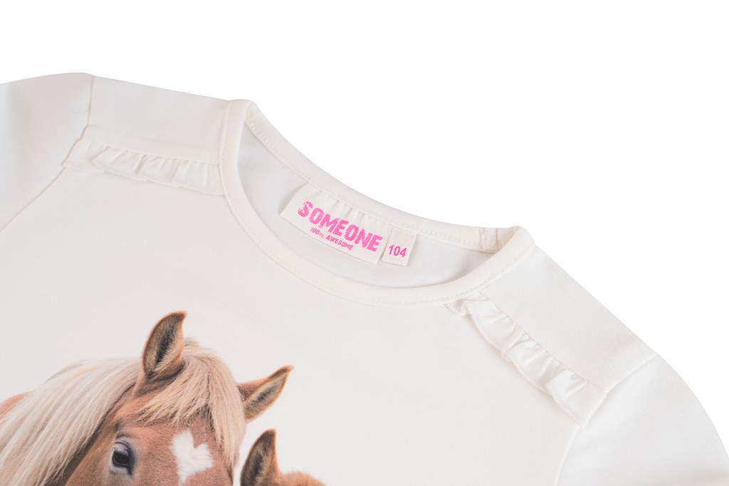 T-shirts lange mouw beige Someone
