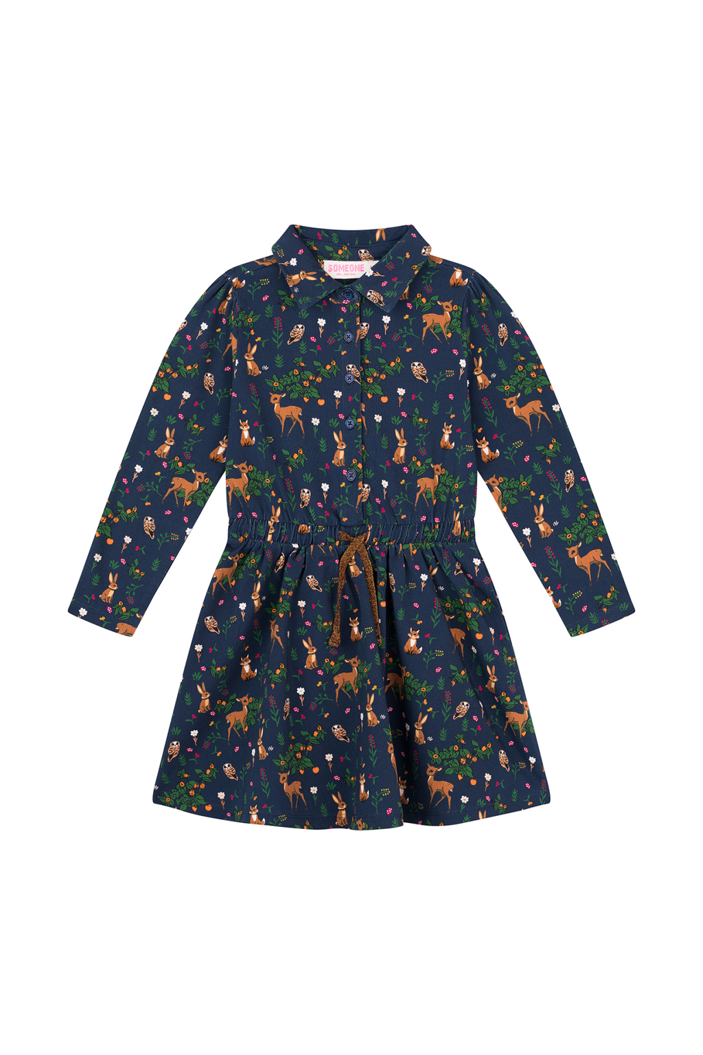 Jurken lange mouw navy Someone
