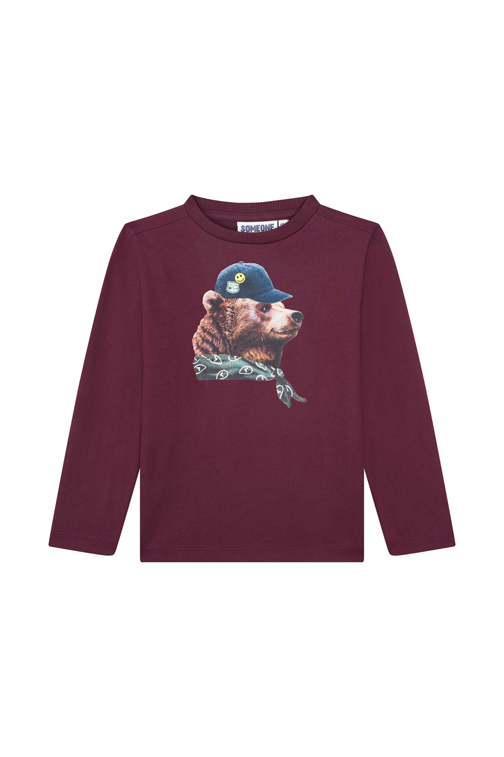 T-shirts lange mouw bordeaux Someone