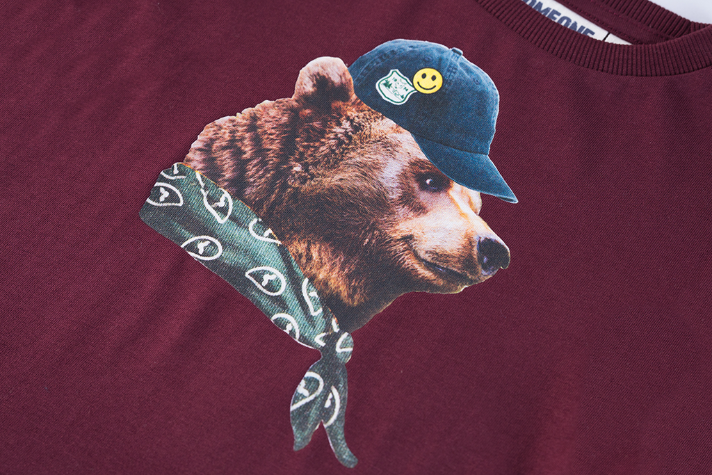 T-shirts lange mouw bordeaux Someone