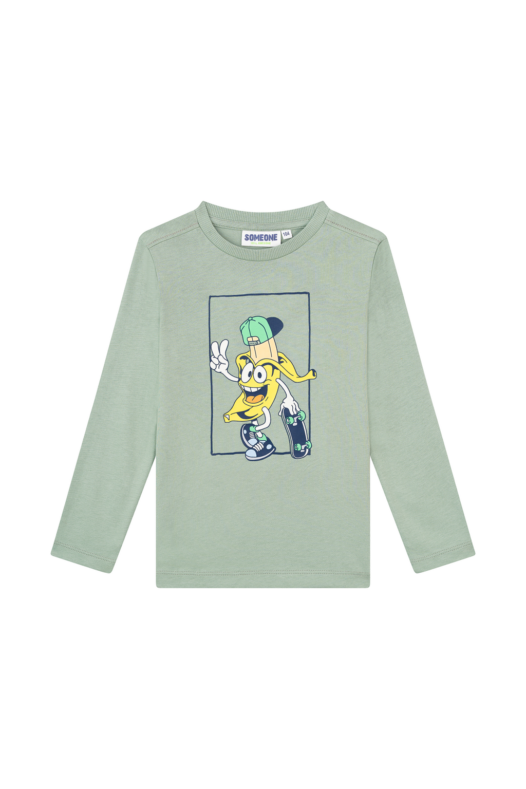 T-shirts lange mouw groen Someone