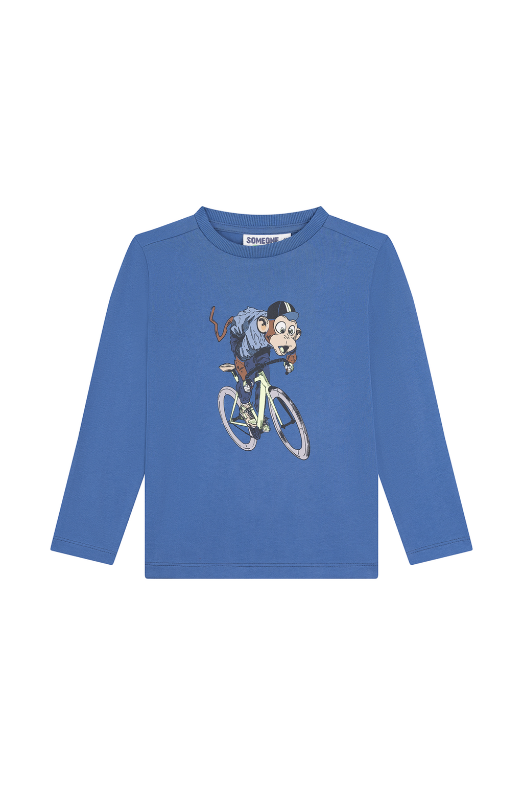 T-shirts lange mouw blauw Someone