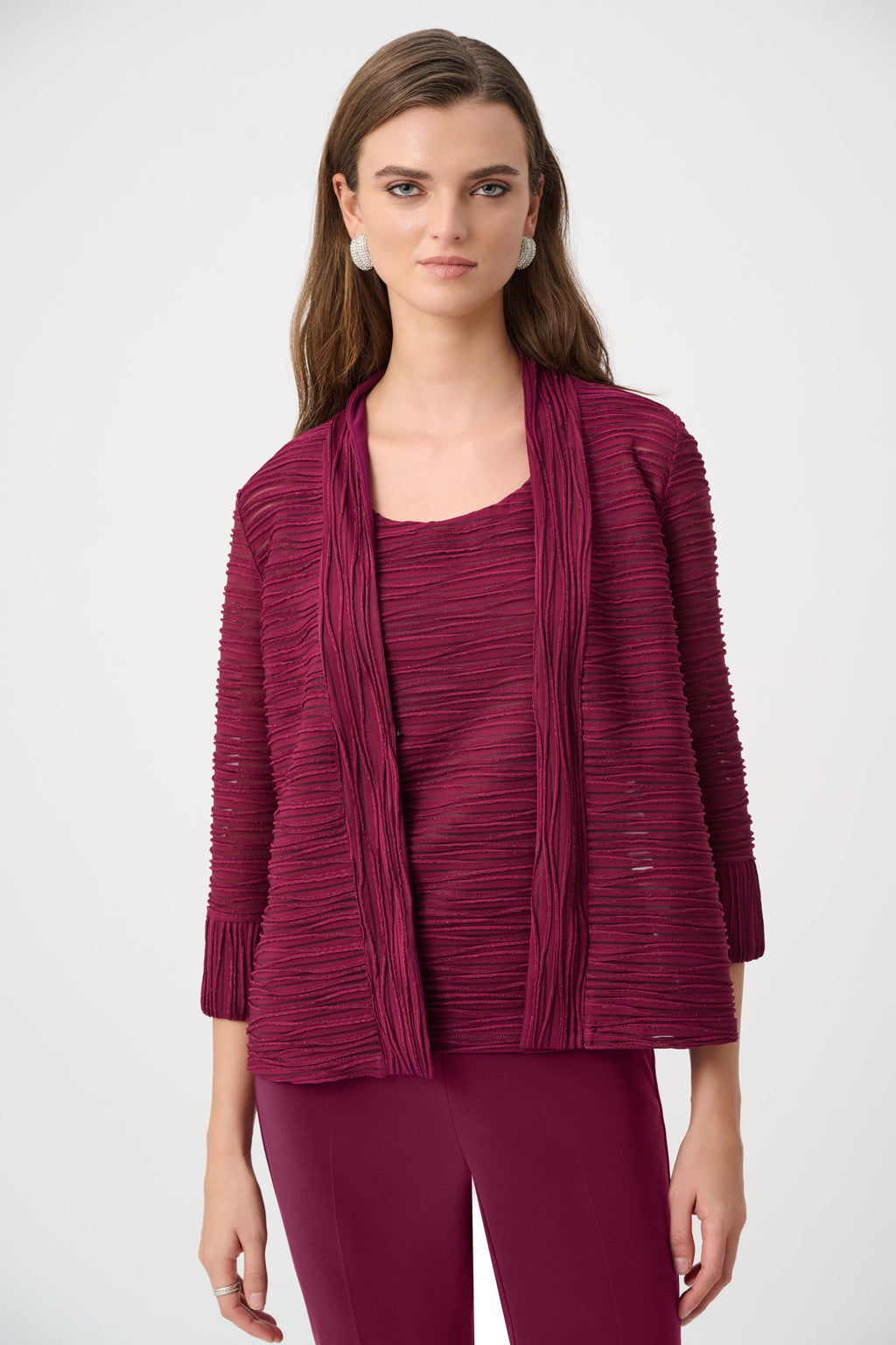 Twinsets bordeaux Joseph Ribkoff