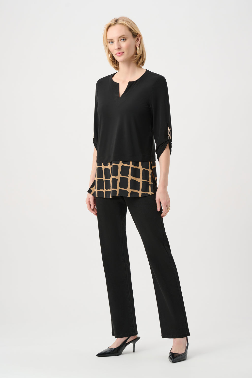 Blouses lange mouw beige Joseph Ribkoff
