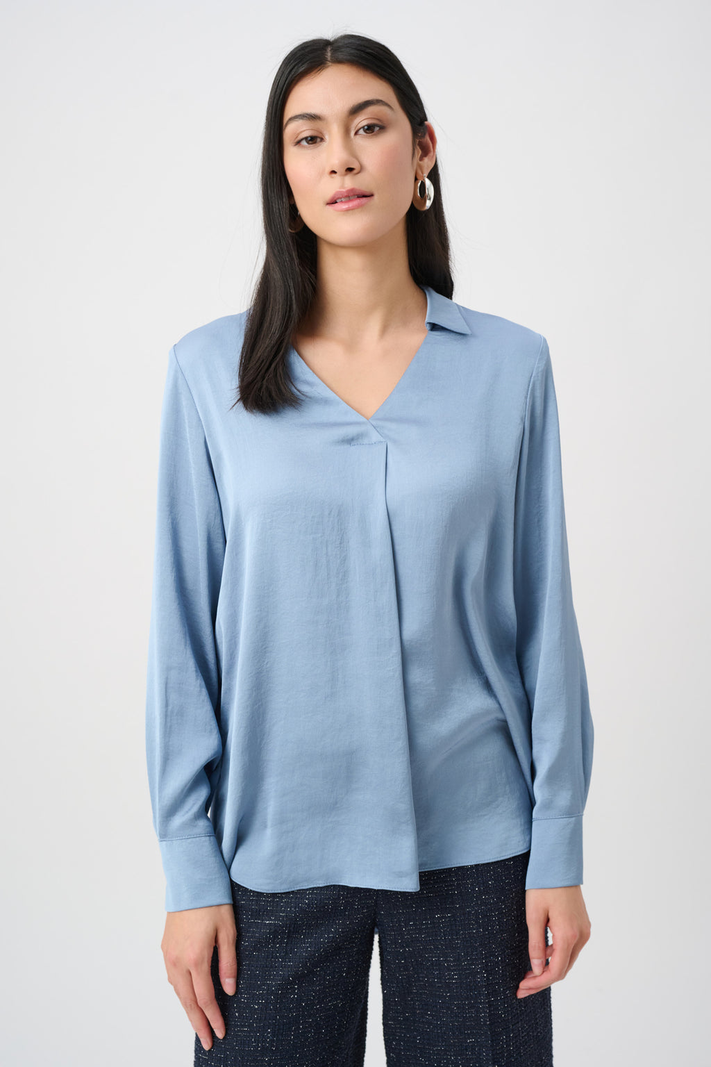 Blouses lange mouw blauw Joseph Ribkoff
