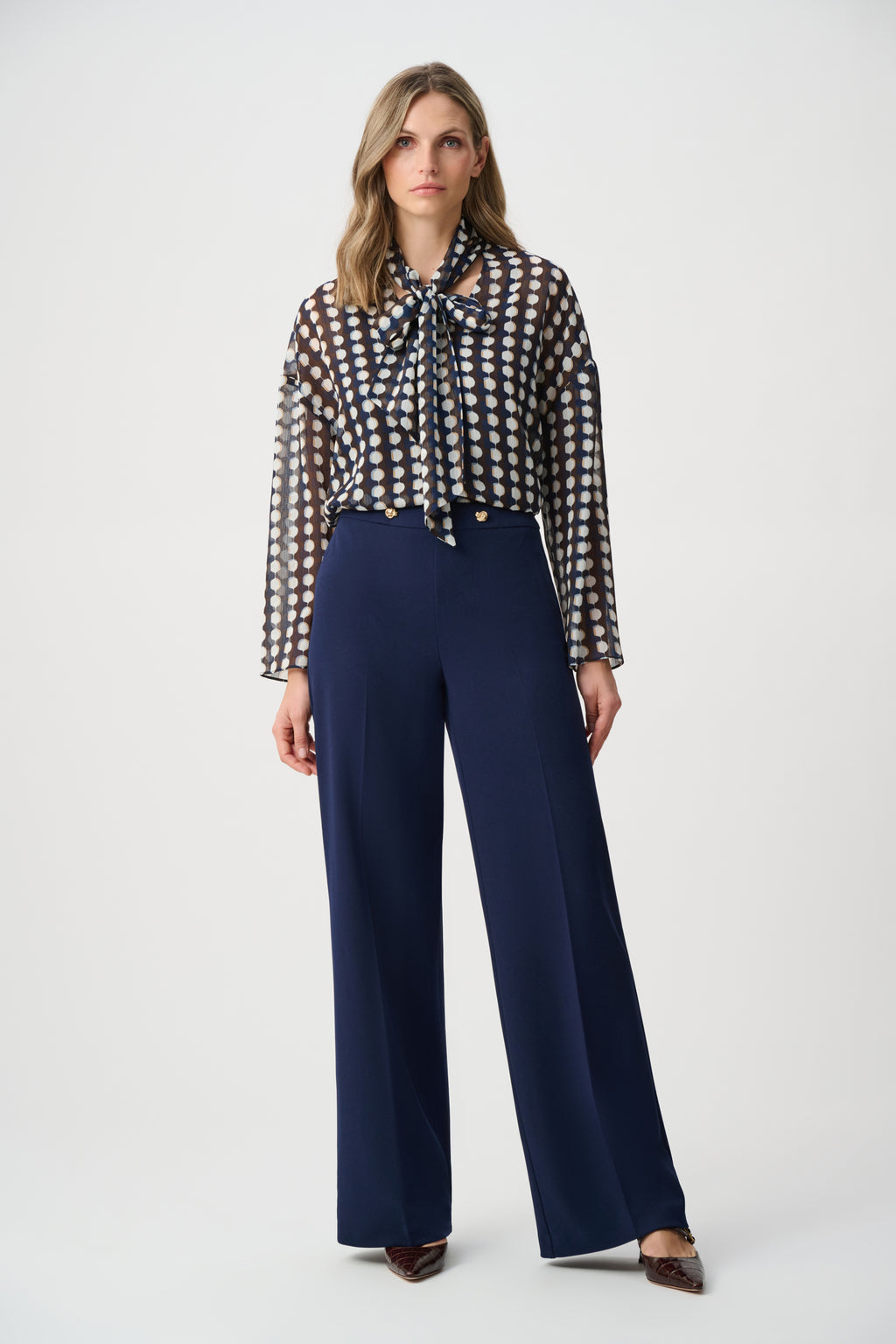 Blouses lange mouw bruin Joseph Ribkoff