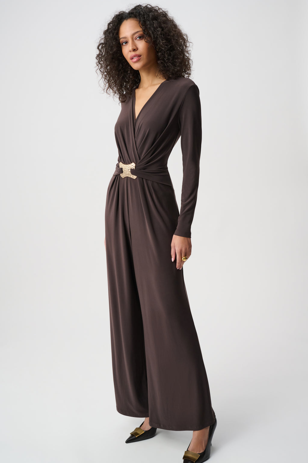 Jumpsuits lange mouw bruin Joseph Ribkoff