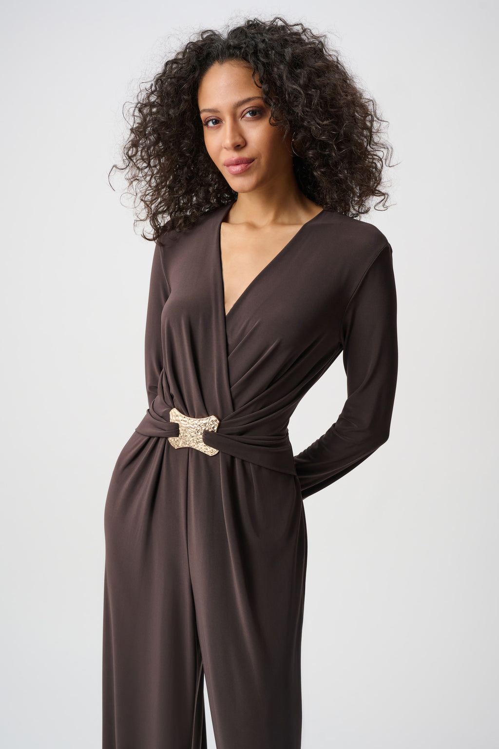 Jumpsuits lange mouw bruin Joseph Ribkoff