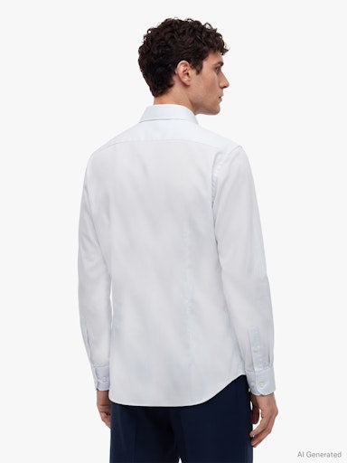 Hemden lange mouw blauw Tommy Hilfiger