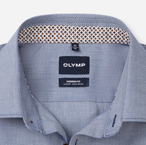 Hemden lange mouw navy OLYMP