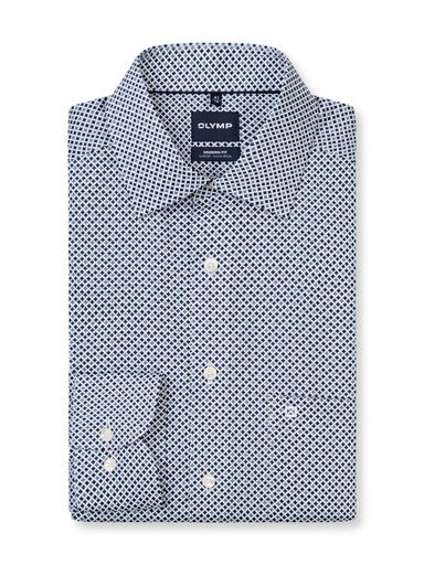 Hemden lange mouw navy OLYMP