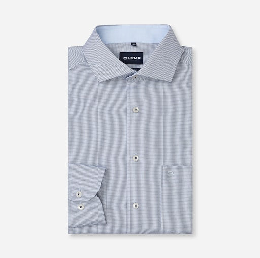 Hemden lange mouw navy OLYMP