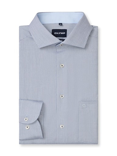 Hemden lange mouw navy OLYMP
