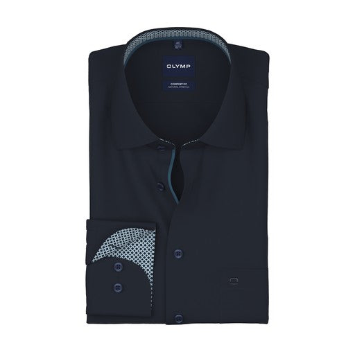 Hemden lange mouw navy OLYMP