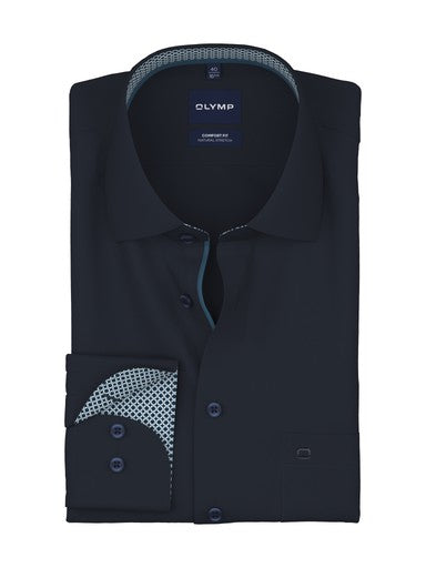 Hemden lange mouw navy OLYMP