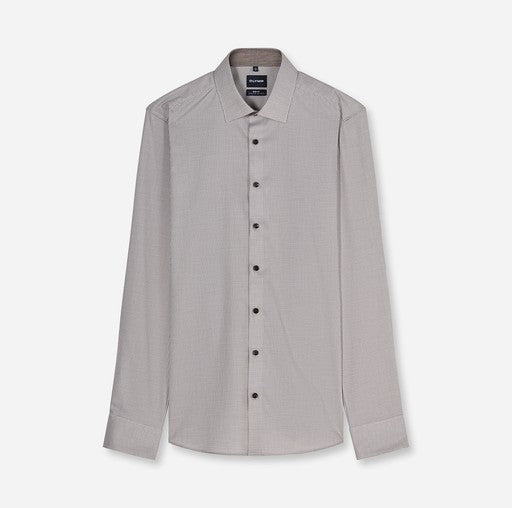 Hemden lange mouw beige OLYMP