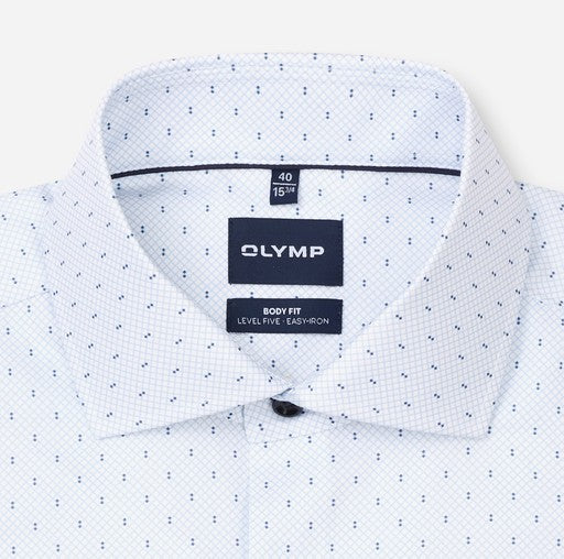 Hemden lange mouw blauw OLYMP