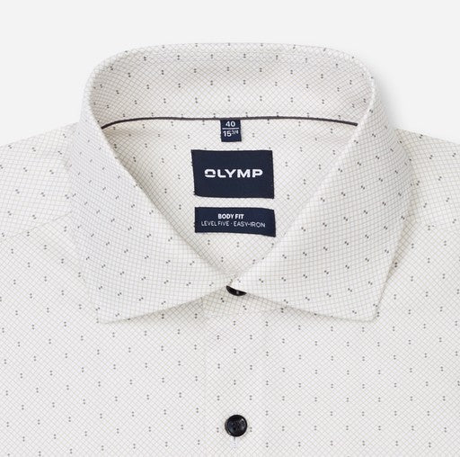Hemden lange mouw beige OLYMP