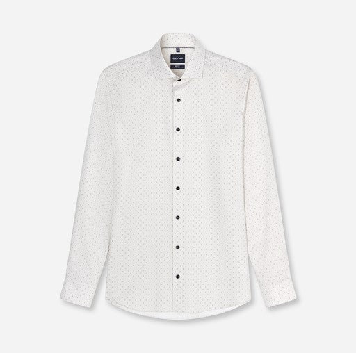 Hemden lange mouw beige OLYMP