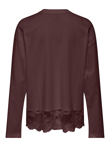 T-shirts lange mouw bruin ONLY